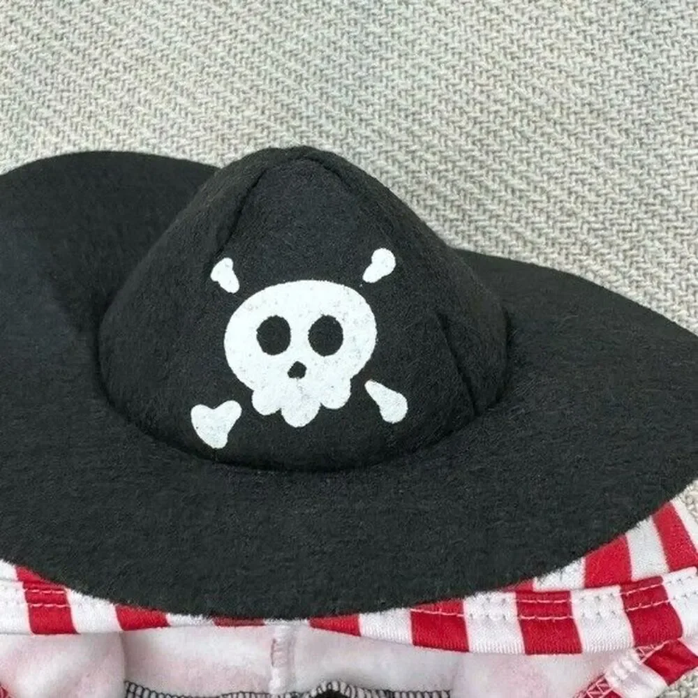 Pirate Dog Halloween Costume NEW Size Medium Black Puppy Pet Hoodie Hat Gift
